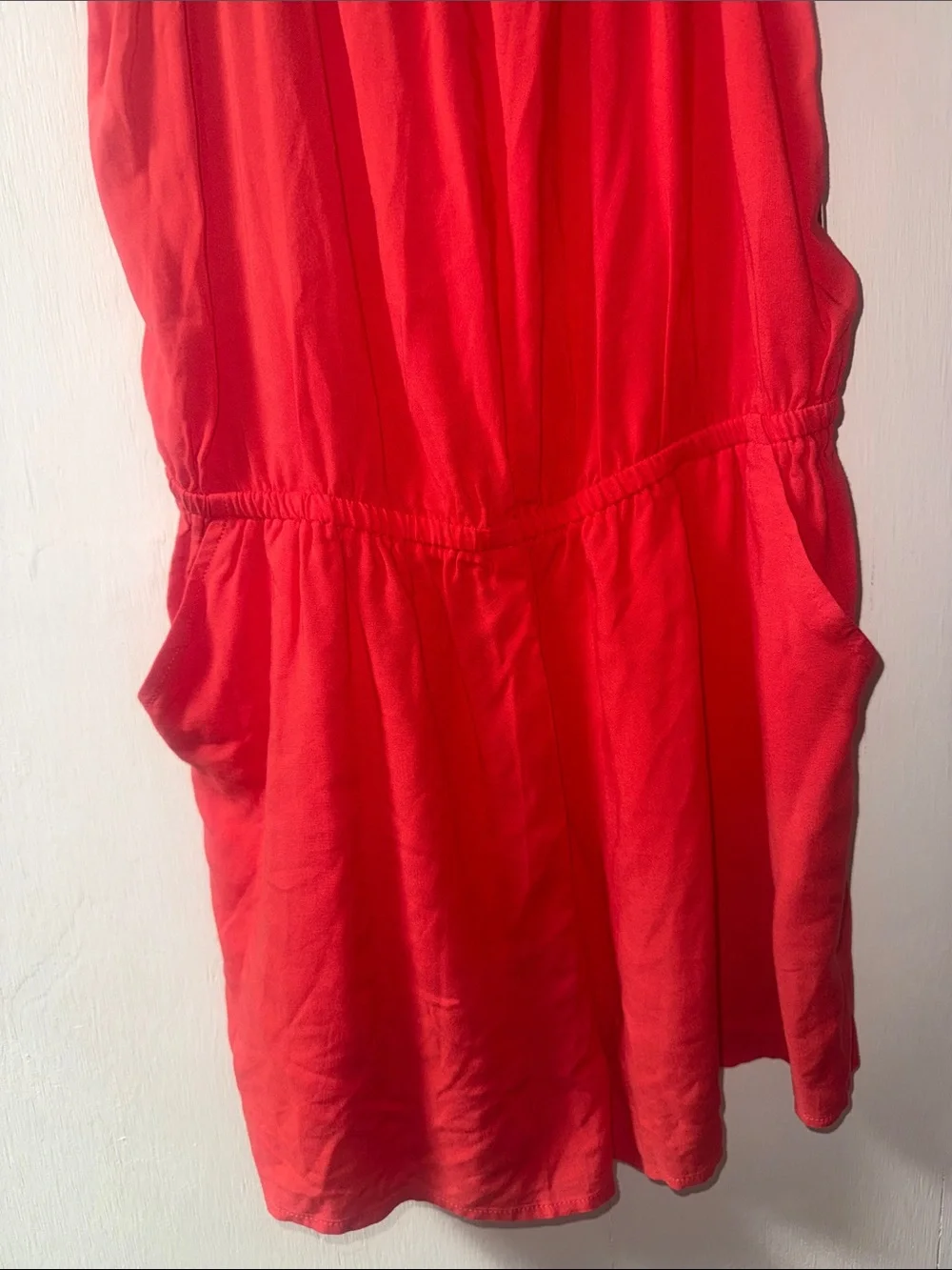 Express Red Ruffled-Strap Summer Romper - Picture 3 of 5